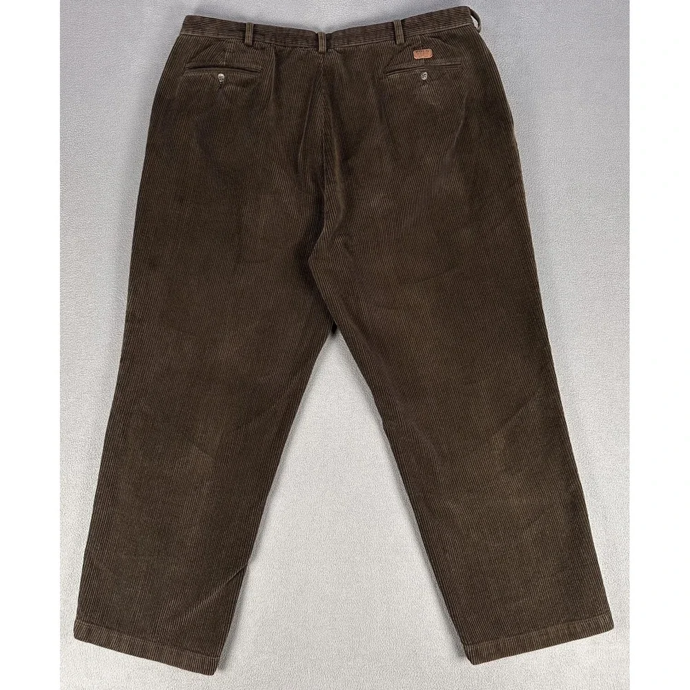 Polo Ralph Lauren Pants Mens 40x30 Brown Andrew Pleated Corduroy Old Money Prep